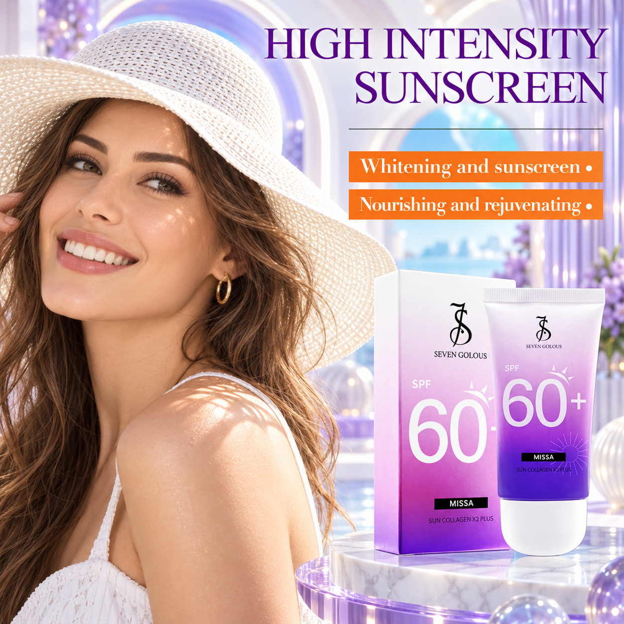 Septimo - Color SPF 60+ Missa Sun Collagen X2 Plus 60g.