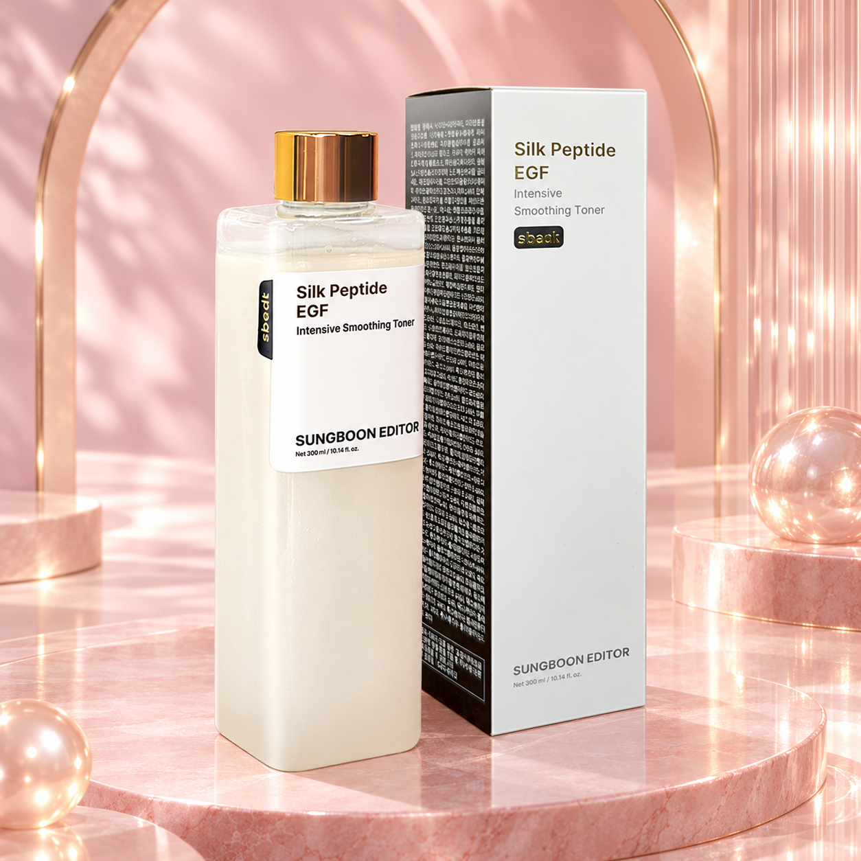 SUNGBOON EDITOR - Silk Peptide EGF Intensive Smoothing Toner 300ml