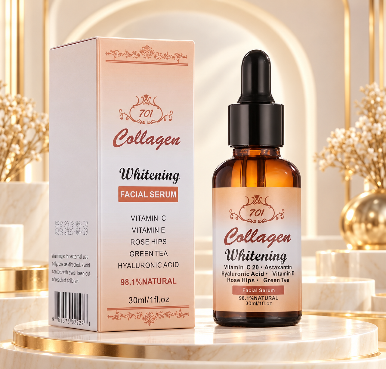 Collagen - Whitening Plus Facial Serum Vitamin E, C Wrinkles Ance 30ml
