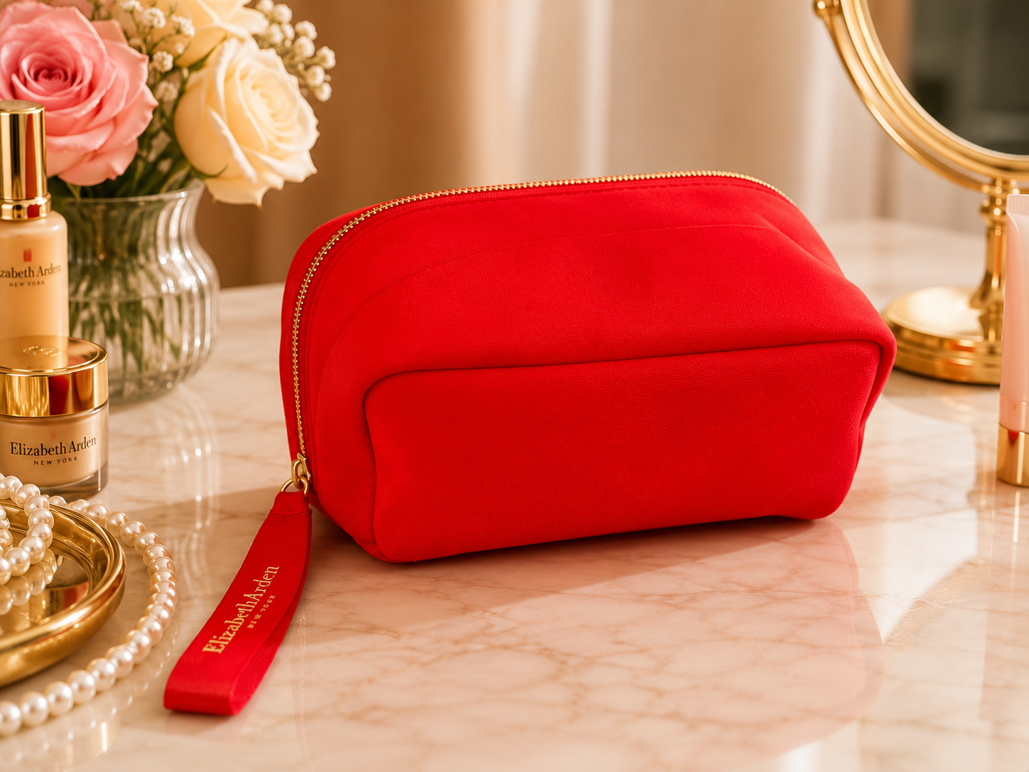 Elizabeth Arden - Travel size Luxe Beauty Red Bag.